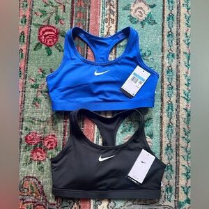 NWT Pair Nike Dri-fit Sports Bras, Blue and Black